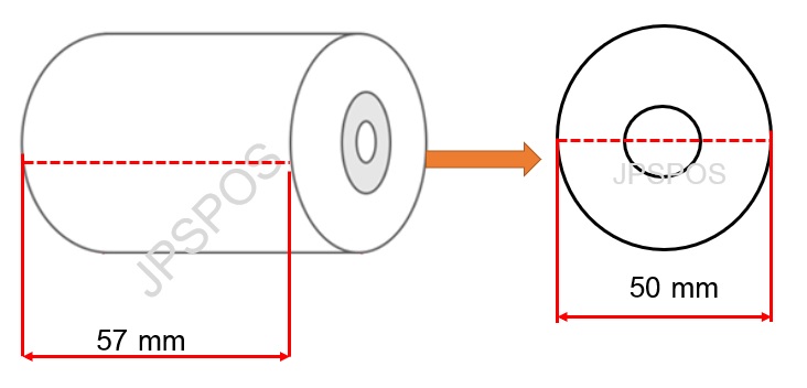 กระดาษใบเสร็จความร้อน SIZE 57mm. x 50mm. กระดาษใบเสร็จความร้อน SIZE 57mm. x 50mm.