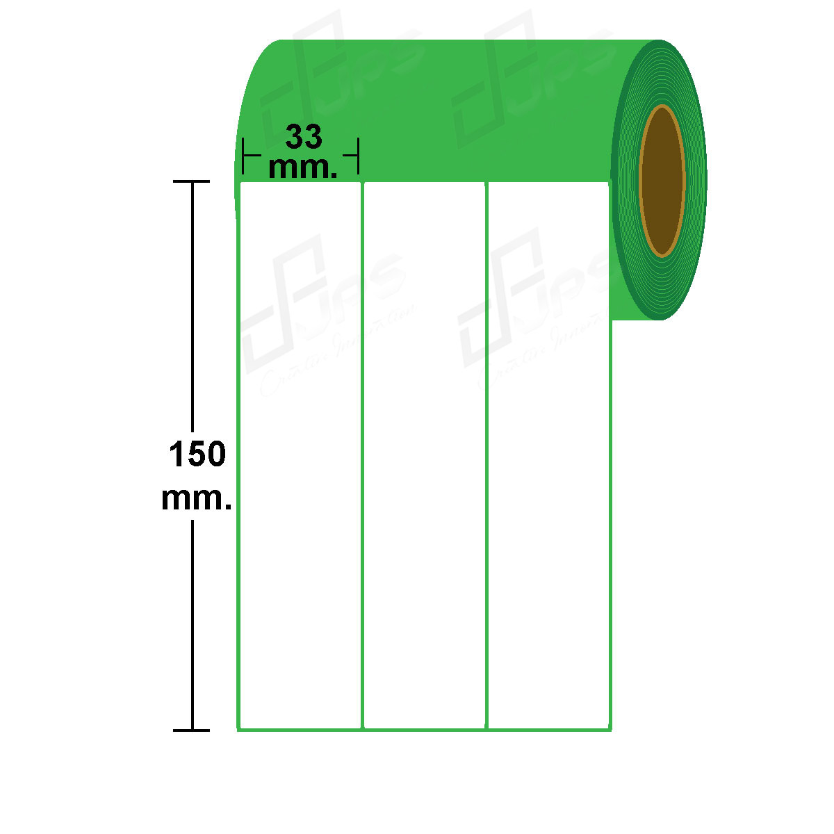สติ๊กเกอร์กึ่งมันกึ่งด้าน ขนาด 33 mm. x 150 mm. สติ๊กเกอร์กึ่งมันกึ่งด้าน ขนาด 33 mm. x 150 mm.