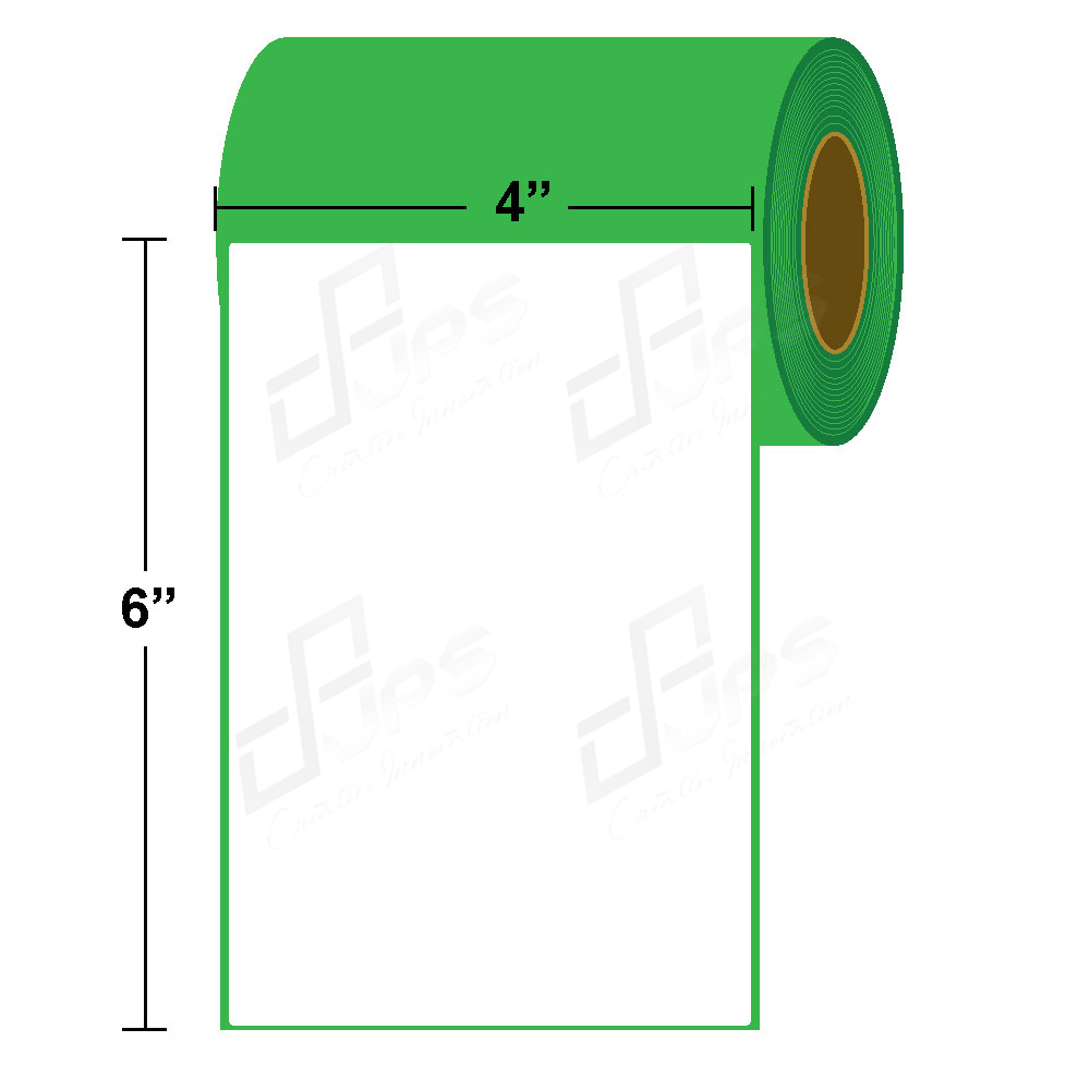 สติ๊กเกอร์กึ่งมันกึ่งด้าน ขนาด 4" x 6" 500 ดวงต่อม้วน