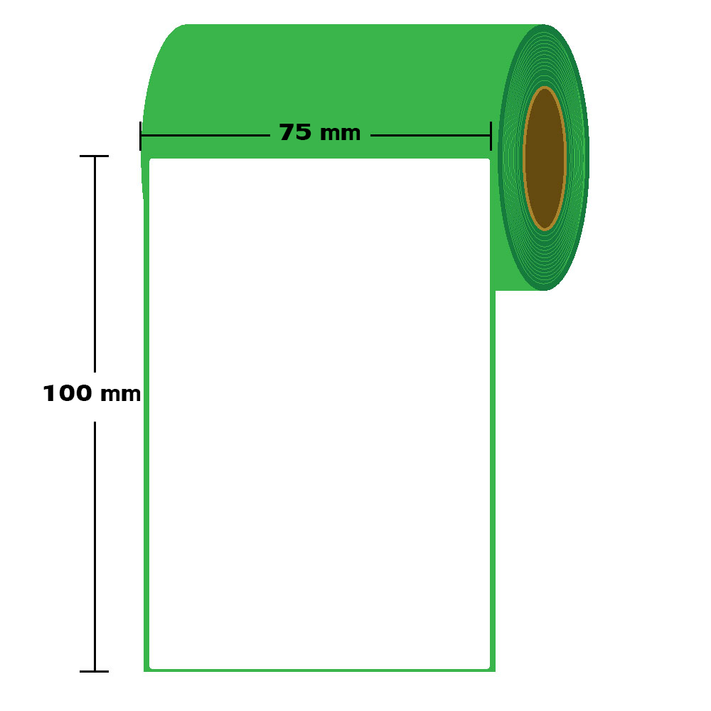 สติ๊กเกอร์ความร้อน ขนาด 75 mm. x 100 mm.